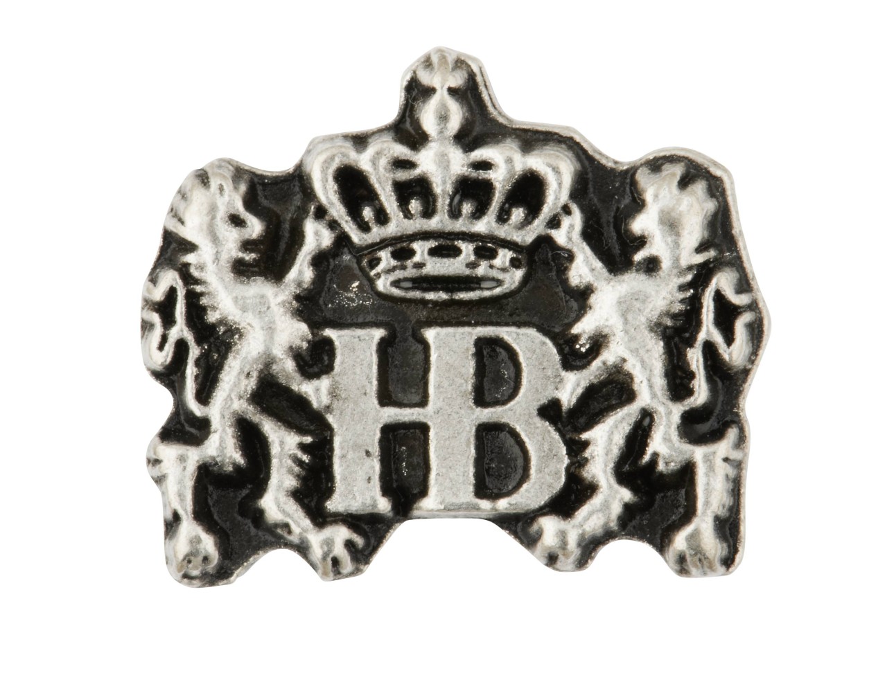 HB Pin Silber Löwen  mit 2 Löwen und HB Logo