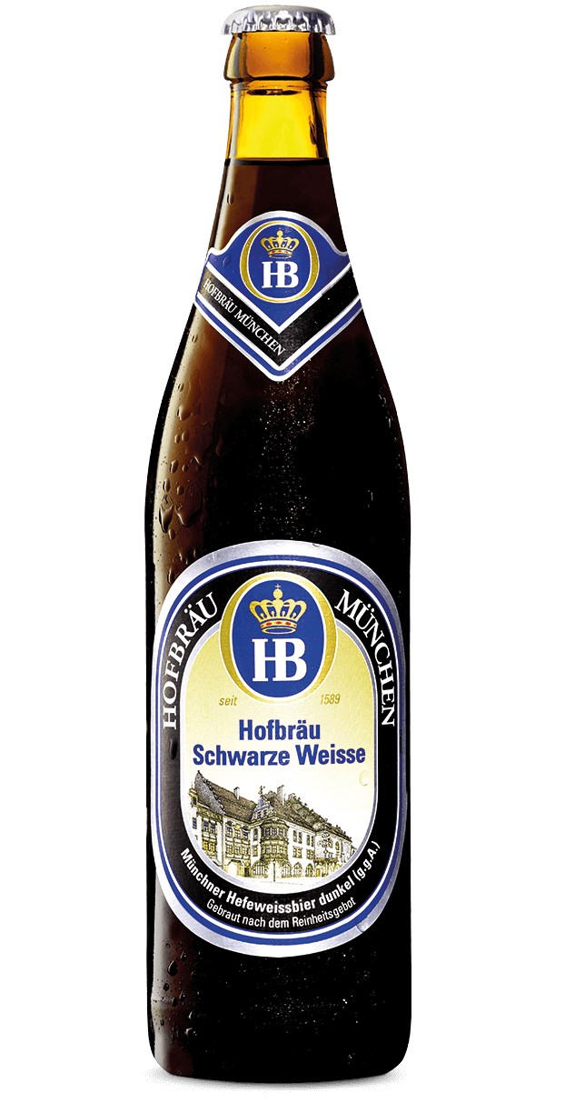 Flasche Hofbräu Schwarze Weisse