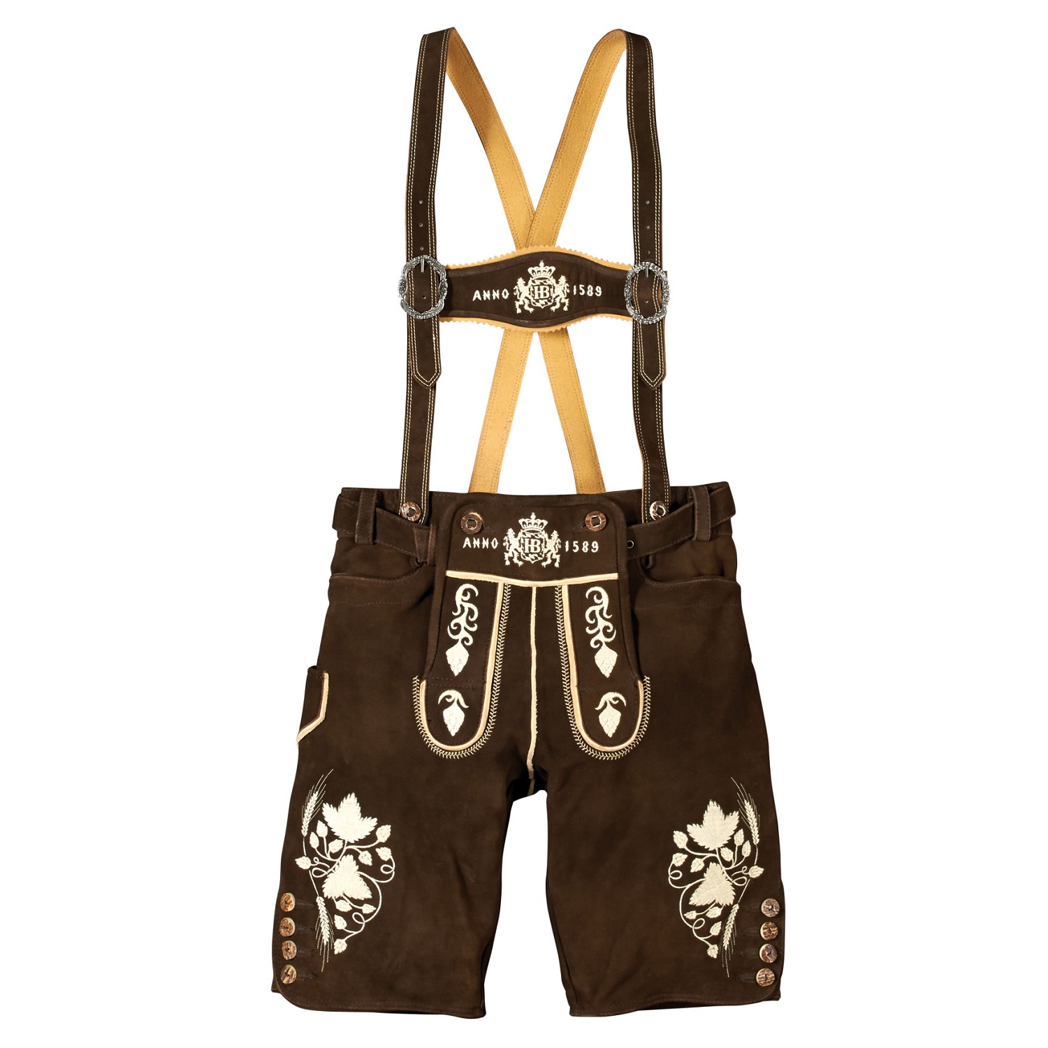 Festhose für Brauer, mit Hosenträgern, Ledrehose