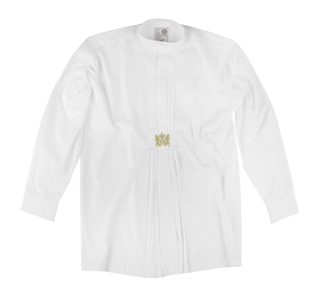 eierschalenweißes Trachtenhemd  mit langen Ärmeln